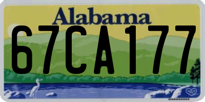 AL license plate 67CA177