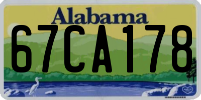 AL license plate 67CA178