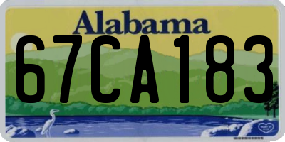 AL license plate 67CA183