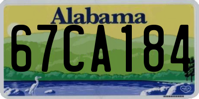 AL license plate 67CA184
