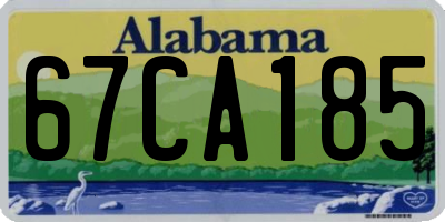 AL license plate 67CA185