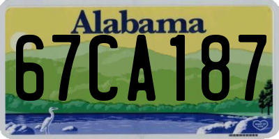 AL license plate 67CA187