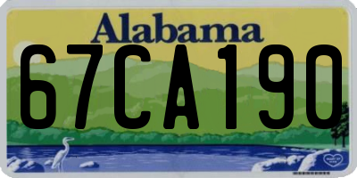 AL license plate 67CA190