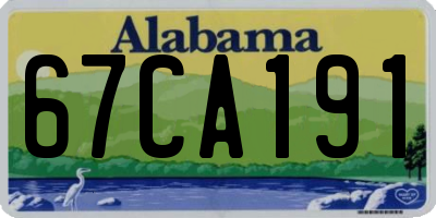 AL license plate 67CA191