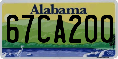 AL license plate 67CA200