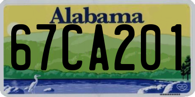 AL license plate 67CA201