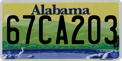 AL license plate 67CA203