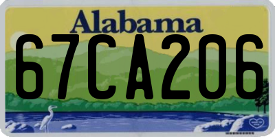 AL license plate 67CA206