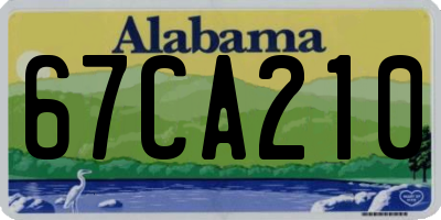 AL license plate 67CA210