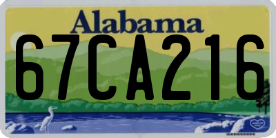 AL license plate 67CA216