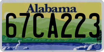 AL license plate 67CA223