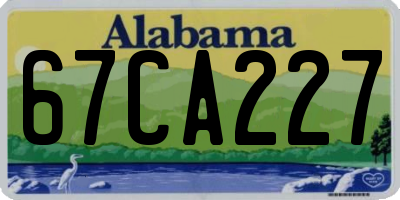 AL license plate 67CA227