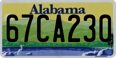 AL license plate 67CA230