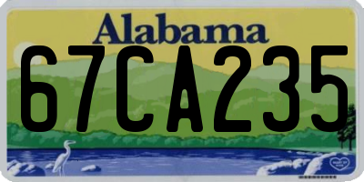 AL license plate 67CA235