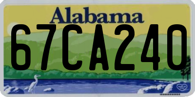 AL license plate 67CA240