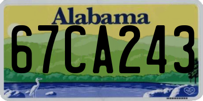 AL license plate 67CA243