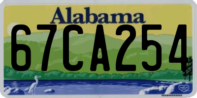 AL license plate 67CA254