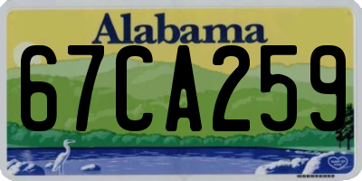 AL license plate 67CA259