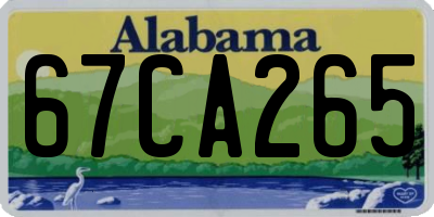 AL license plate 67CA265