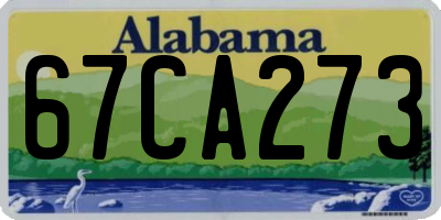 AL license plate 67CA273