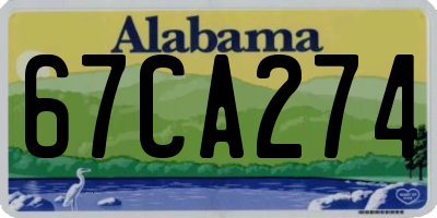 AL license plate 67CA274