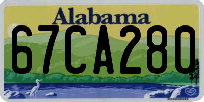AL license plate 67CA280
