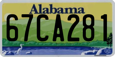 AL license plate 67CA281