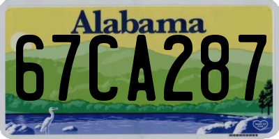 AL license plate 67CA287