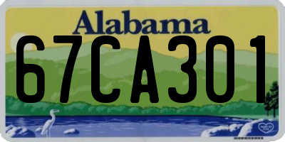 AL license plate 67CA301