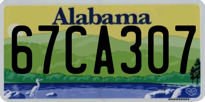 AL license plate 67CA307