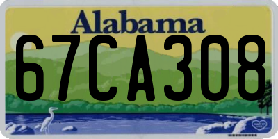 AL license plate 67CA308