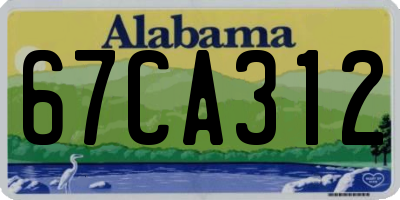 AL license plate 67CA312