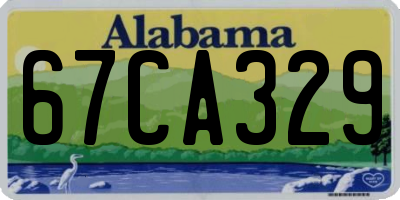 AL license plate 67CA329