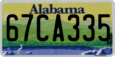 AL license plate 67CA335