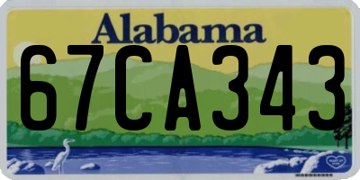 AL license plate 67CA343