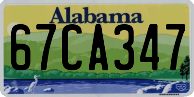 AL license plate 67CA347