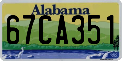 AL license plate 67CA351