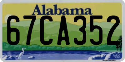 AL license plate 67CA352