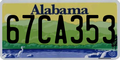 AL license plate 67CA353