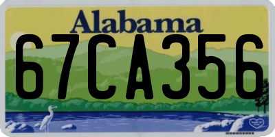 AL license plate 67CA356