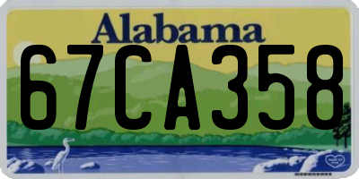 AL license plate 67CA358