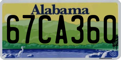 AL license plate 67CA360