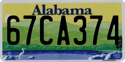AL license plate 67CA374