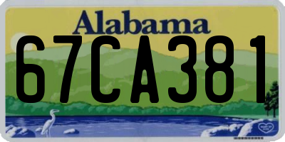 AL license plate 67CA381