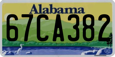 AL license plate 67CA382