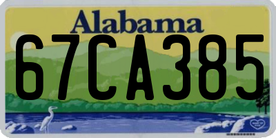 AL license plate 67CA385