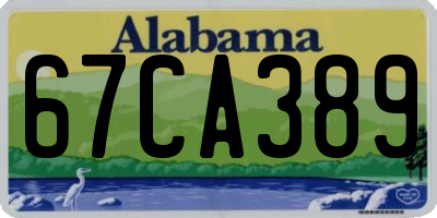 AL license plate 67CA389