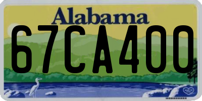 AL license plate 67CA400