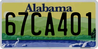 AL license plate 67CA401