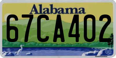 AL license plate 67CA402